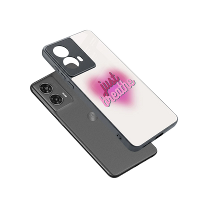 Just Breathe sleek motorola edge 50 fusion cover with tempered glass back and TPU edges