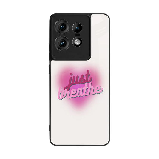Just Breathe back phone cover | glass case for motorola edge 50 pro