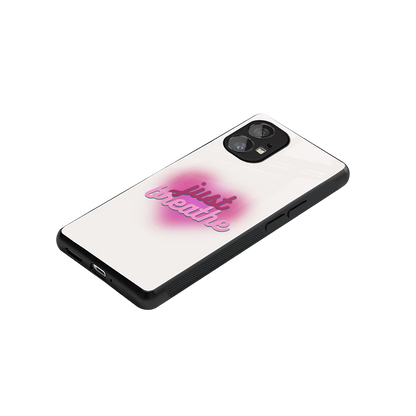 Just Breathe stylish phone case for nothing phone 1 | glossy glass and slim fit