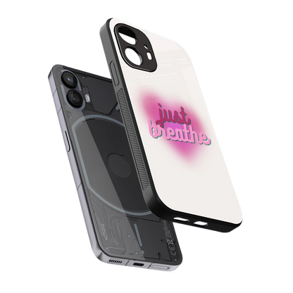 Just Breathe sleek nothing phone 2 cover with tempered glass back and TPU edges