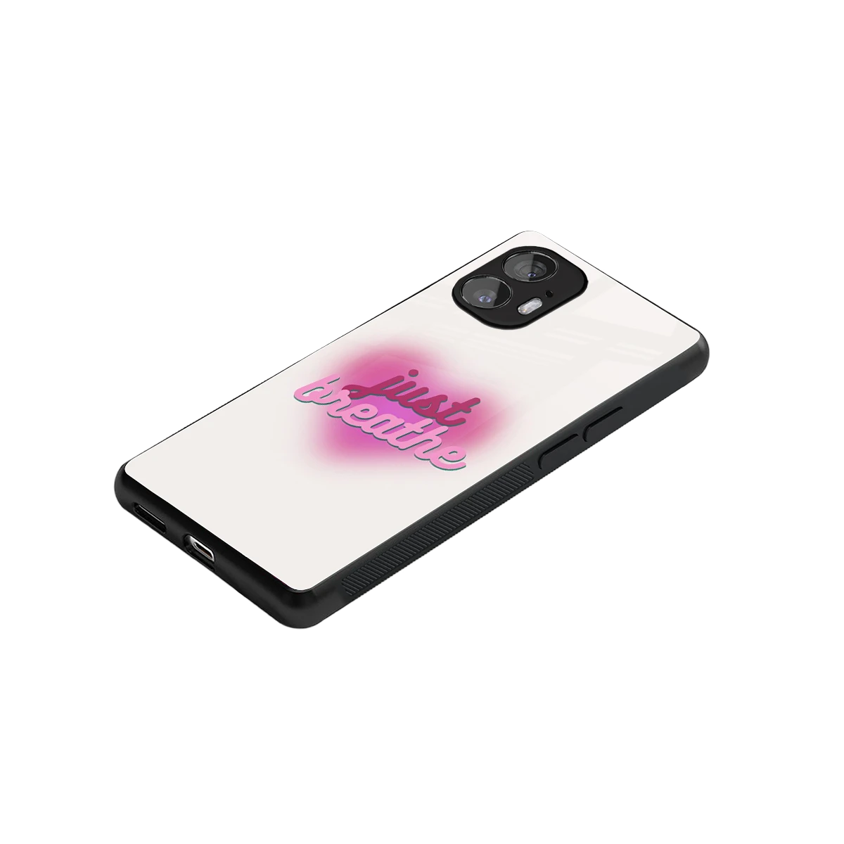 Just Breathe stylish phone case for nothing phone 2 | glossy glass and slim fit