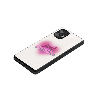 Just Breathe stylish phone case for nothing phone 2 | glossy glass and slim fit
