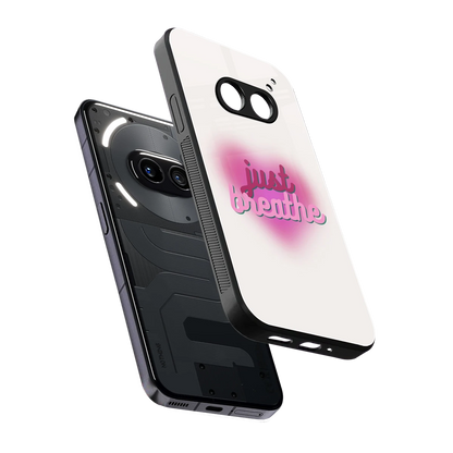 Just Breathe sleek nothing phone 2a plus cover with tempered glass back and TPU edges