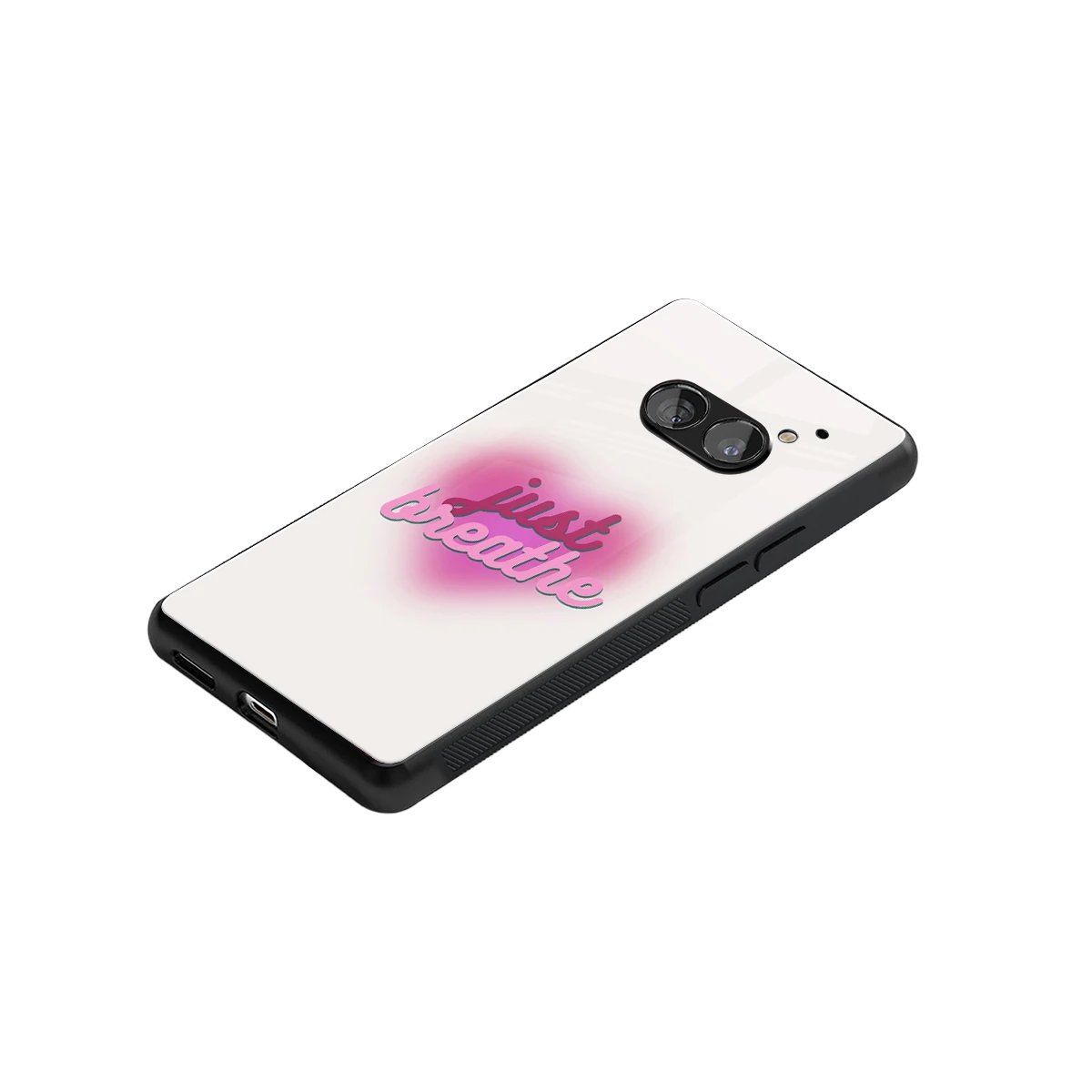 Just Breathe stylish phone case for nothing phone 2a plus | glossy glass and slim fit