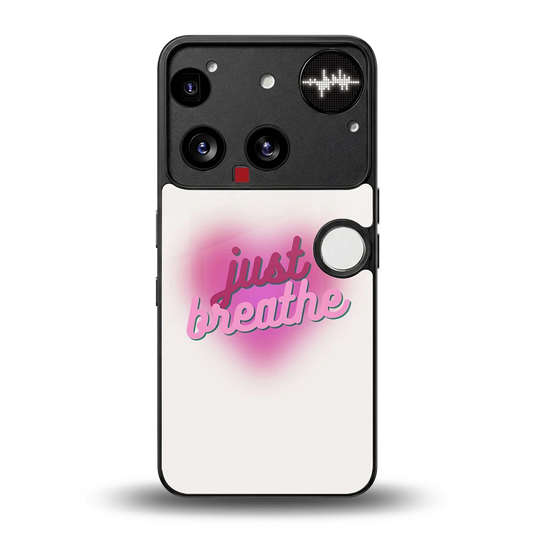 Just Breathe back phone cover | glass case for nothing phone 3