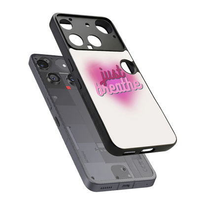 Just Breathe sleek nothing phone 3 cover with tempered glass back and TPU edges