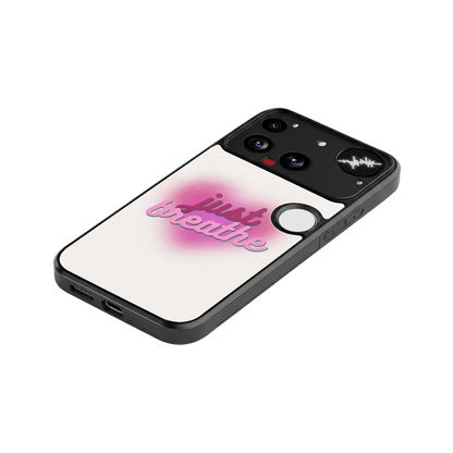 Just Breathe stylish phone case for nothing phone 3 | glossy glass and slim fit