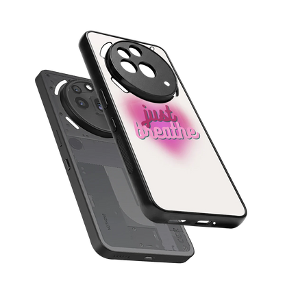 Just Breathe sleek nothing phone 3a pro cover with tempered glass back and TPU edges