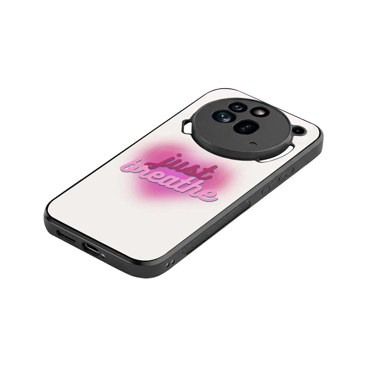 Just Breathe stylish phone case for nothing phone 3a pro | glossy glass and slim fit