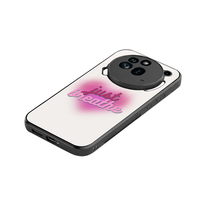 Just Breathe stylish phone case for nothing phone 3a pro | glossy glass and slim fit