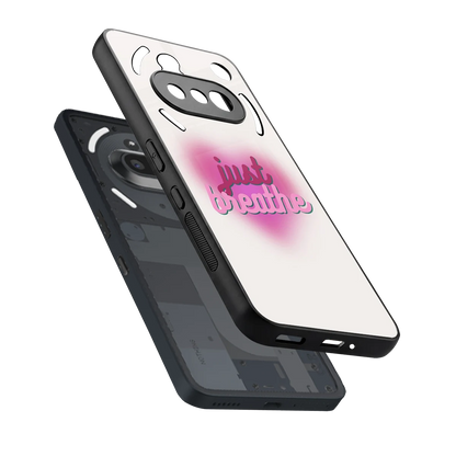 Just Breathe sleek nothing phone 3a cover with tempered glass back and TPU edges