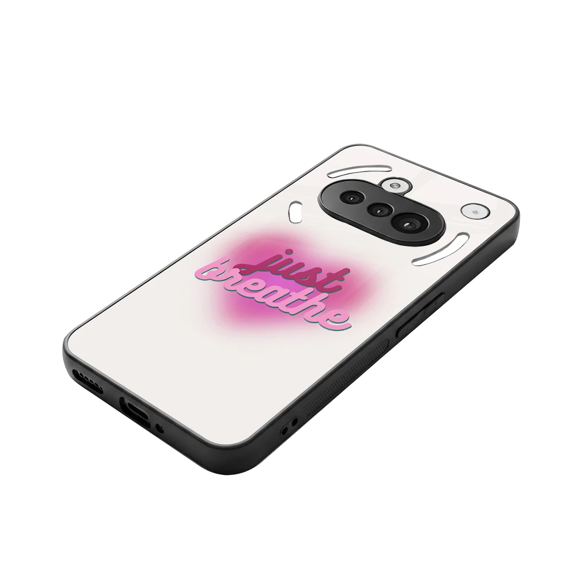 Just Breathe stylish phone case for nothing phone 3a | glossy glass and slim fit