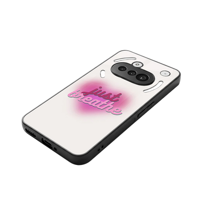 Just Breathe stylish phone case for nothing phone 3a | glossy glass and slim fit