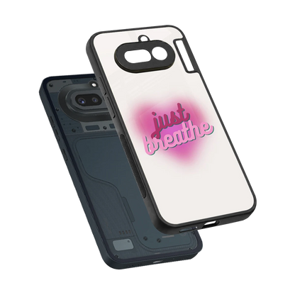 Just Breathe sleek nothing phone 4a cover with tempered glass back and TPU edges