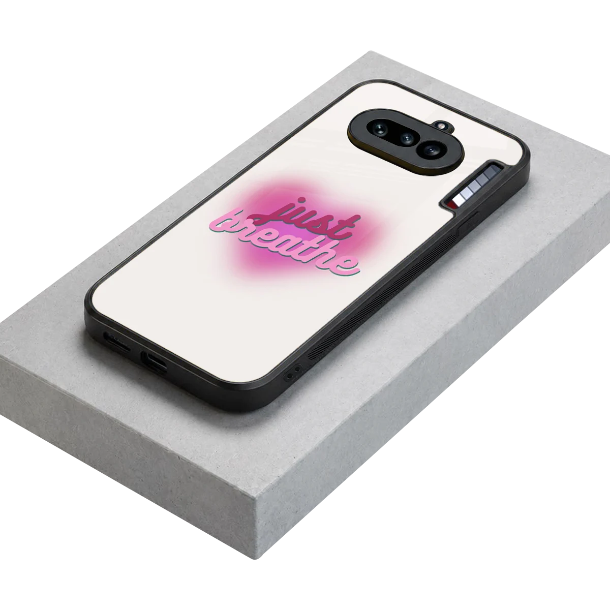 Just Breathe stylish phone case for nothing phone 4a | glossy glass and slim fit