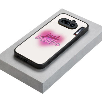 Just Breathe stylish phone case for nothing phone 4a | glossy glass and slim fit
