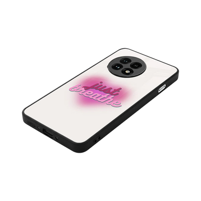 Just Breathe stylish phone case for oneplus 13r | glossy glass and slim fit