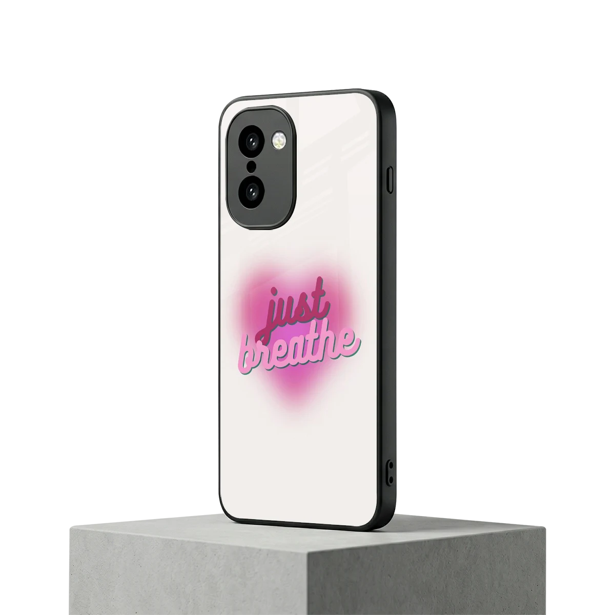 Just Breathe oneplus 15r mobile cover | shockproof glass phone case