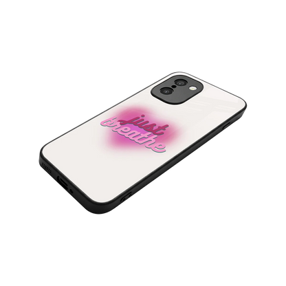 Just Breathe stylish phone case for oneplus 15r | glossy glass and slim fit