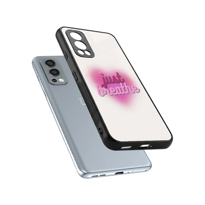 Just Breathe sleek oneplus nord 2 cover with tempered glass back and TPU edges
