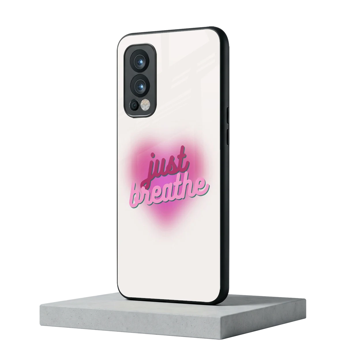 Just Breathe oneplus nord 2 mobile cover | shockproof glass phone case