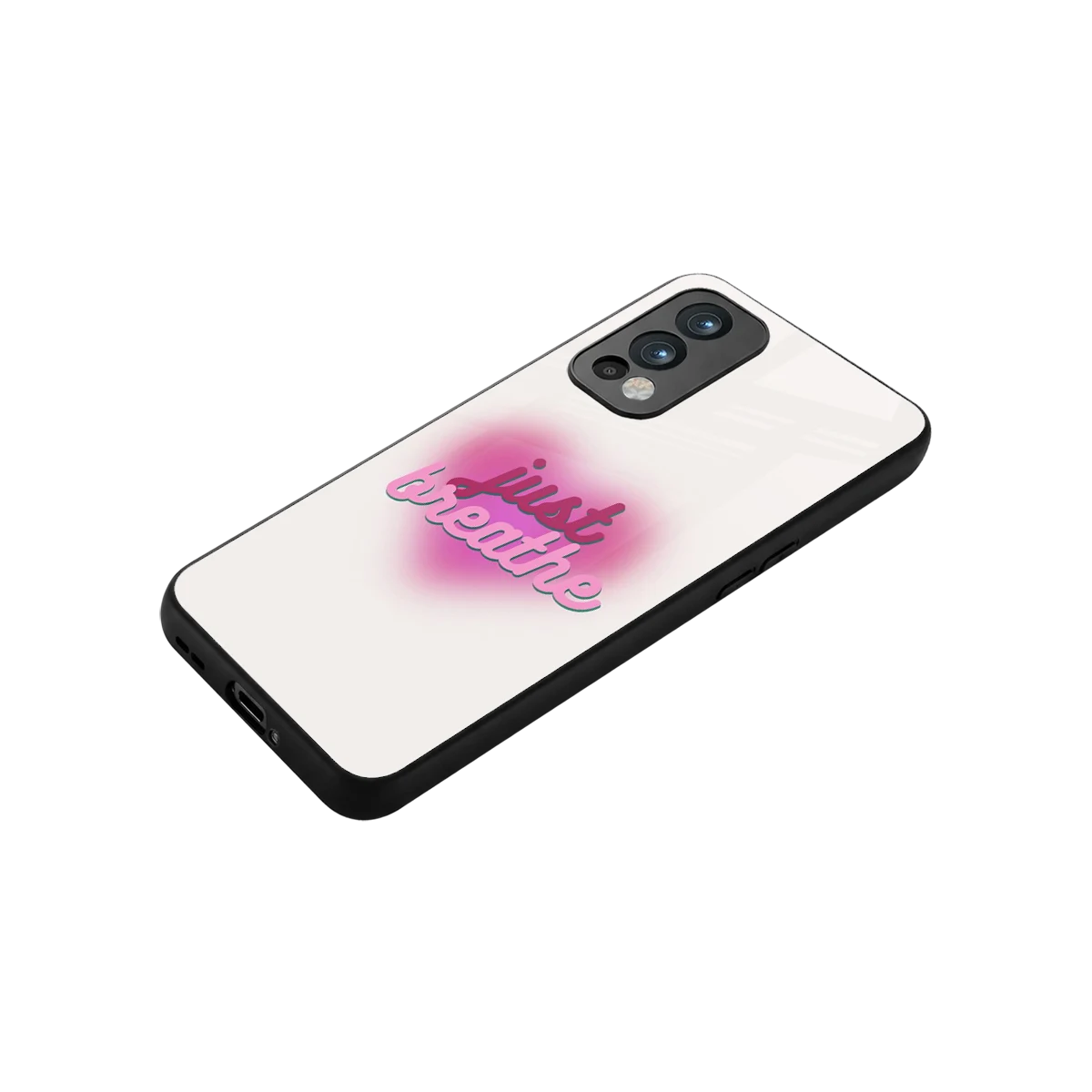 Just Breathe stylish phone case for oneplus nord 2 | glossy glass and slim fit