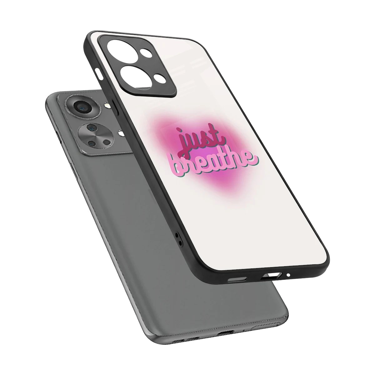 Just Breathe sleek oneplus nord 2t cover with tempered glass back and TPU edges