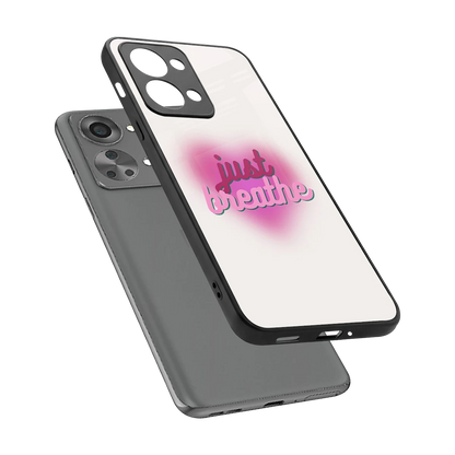 Just Breathe sleek oneplus nord 2t cover with tempered glass back and TPU edges