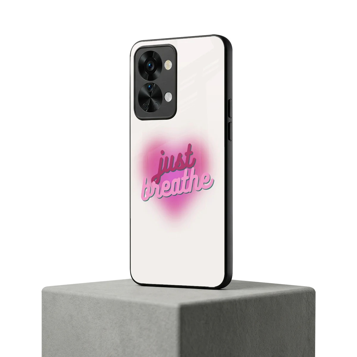Just Breathe oneplus nord 2t mobile cover | shockproof glass phone case