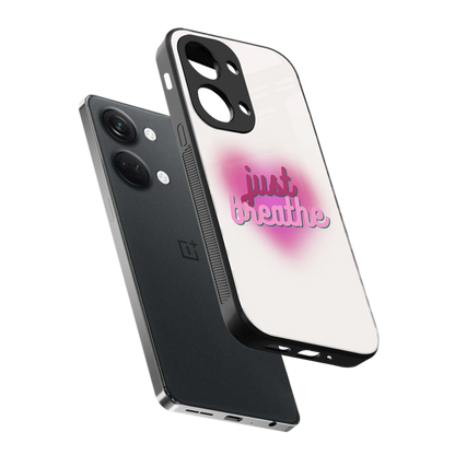 Just Breathe sleek oneplus nord 3 cover with tempered glass back and TPU edges