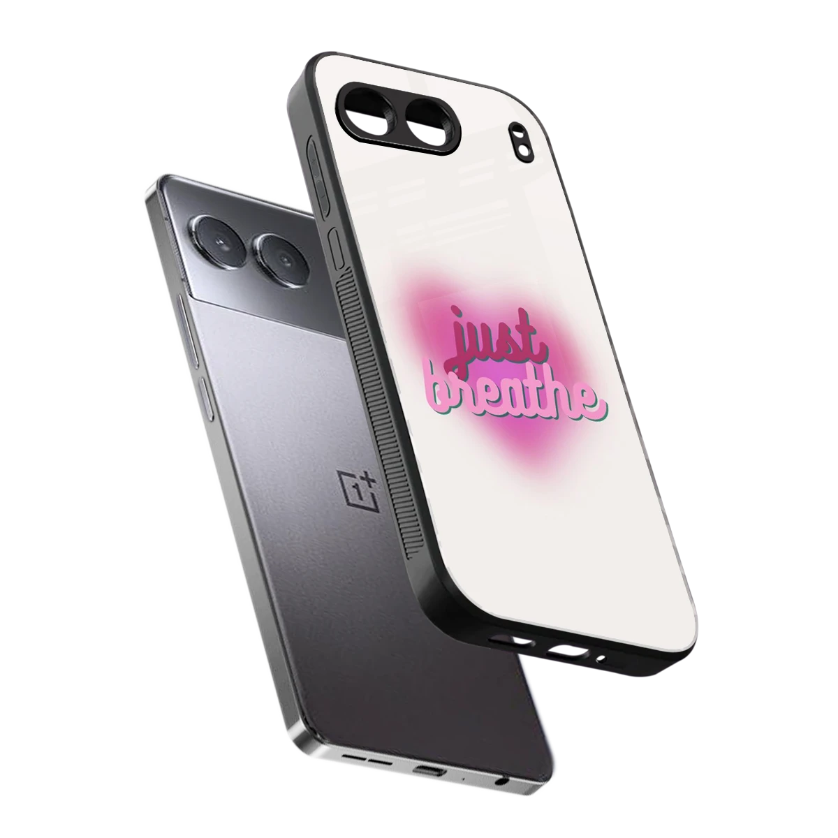 Just Breathe sleek oneplus nord 4 cover with tempered glass back and TPU edges