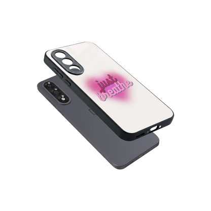 Just Breathe sleek oneplus nord 5 cover with tempered glass back and TPU edges
