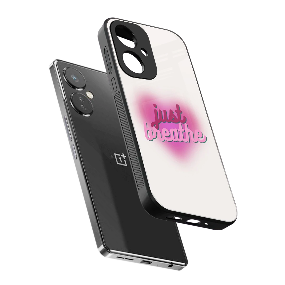 Just Breathe sleek oneplus nord ce 3 cover with tempered glass back and TPU edges
