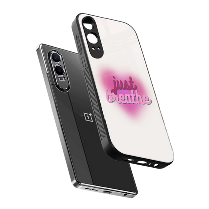 Just Breathe sleek oneplus nord ce 4 lite cover with tempered glass back and TPU edges