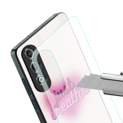 Just Breathe stylish phone case for oneplus nord ce 4 | glossy glass and slim fit