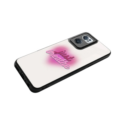 Just Breathe stylish phone case for oneplus nord ce 2 | glossy glass and slim fit