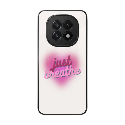 Just Breathe back phone cover | glass case for oppo f29 5g