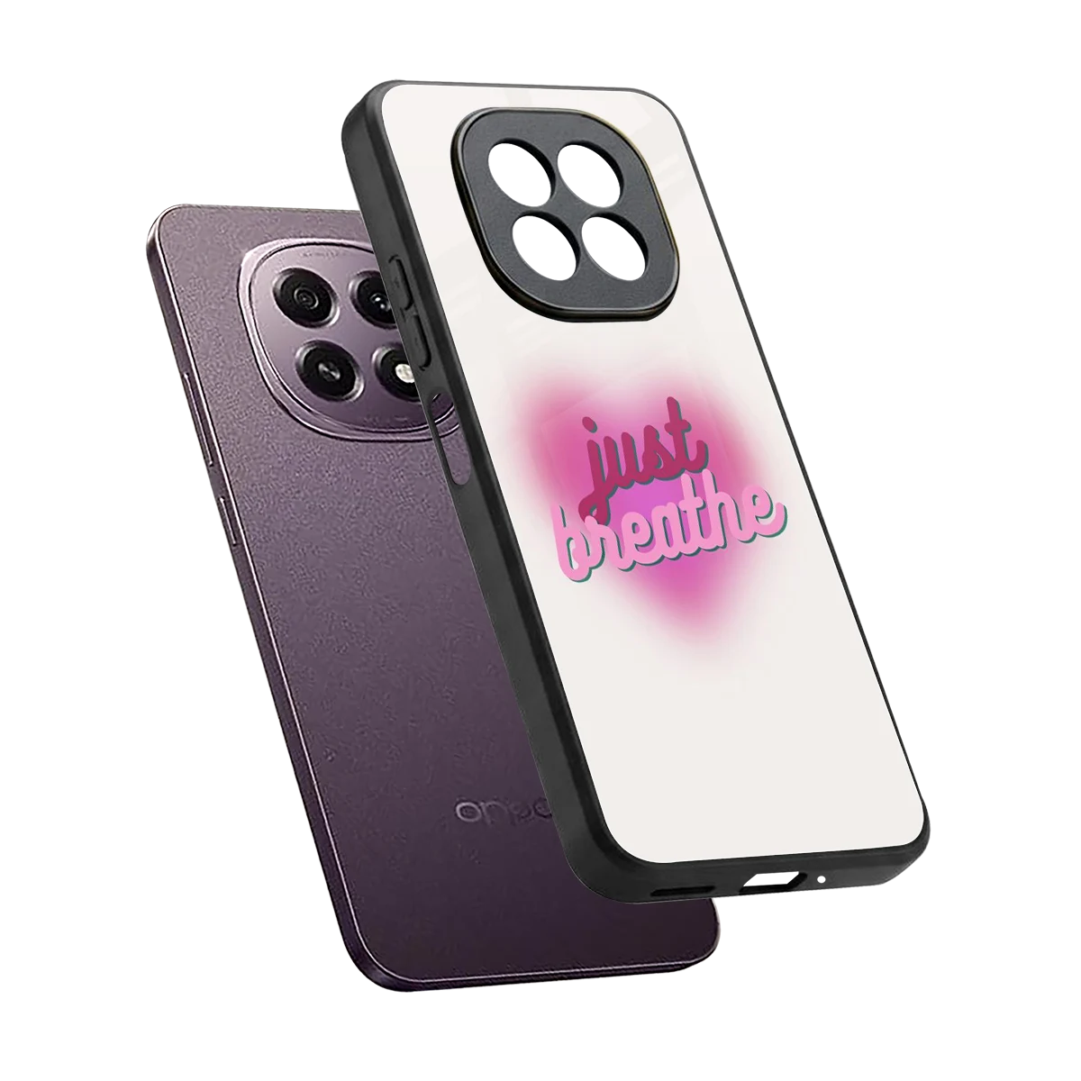 Just Breathe sleek oppo f29 5g cover with tempered glass back and TPU edges