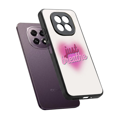 Just Breathe sleek oppo f29 5g cover with tempered glass back and TPU edges