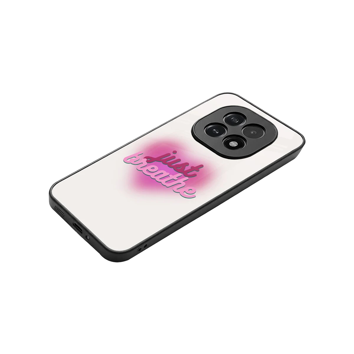 Just Breathe stylish phone case for oppo f29 5g | glossy glass and slim fit