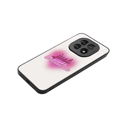 Just Breathe stylish phone case for oppo f29 5g | glossy glass and slim fit
