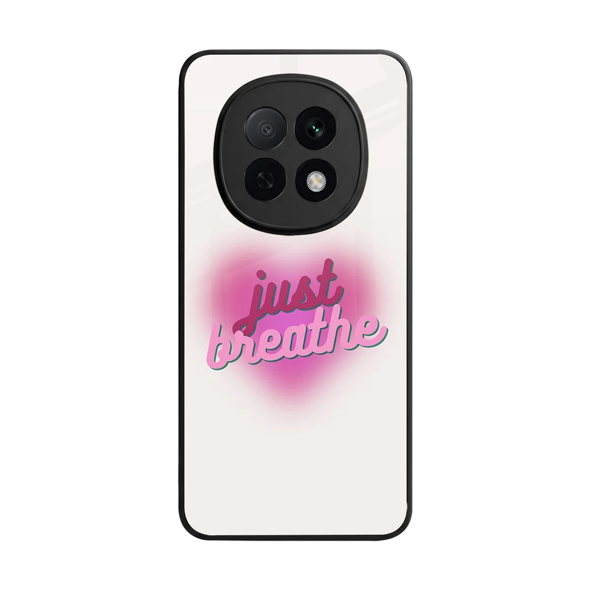 Just Breathe back phone cover | glass case for oppo f29 pro 5g