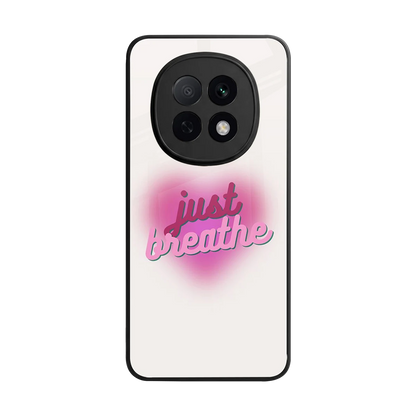 Just Breathe back phone cover | glass case for oppo f29 pro 5g