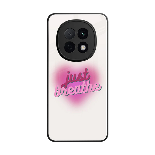 Just Breathe back phone cover | glass case for oppo f29 pro 5g