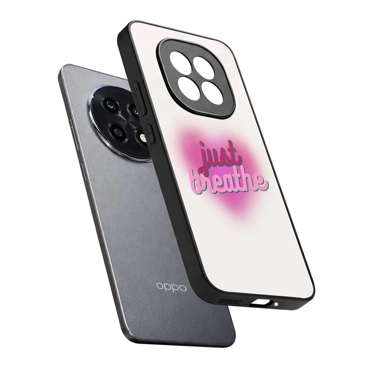 Just Breathe sleek oppo f29 pro 5g cover with tempered glass back and TPU edges