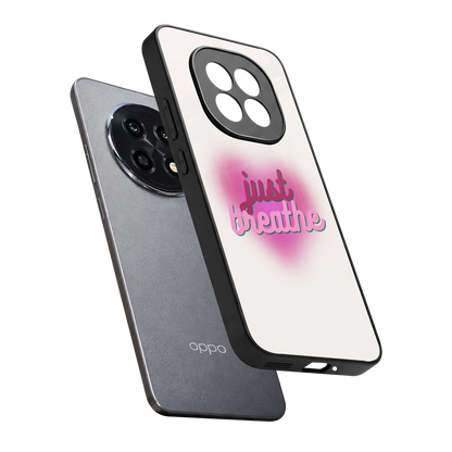 Just Breathe sleek oppo f29 pro 5g cover with tempered glass back and TPU edges
