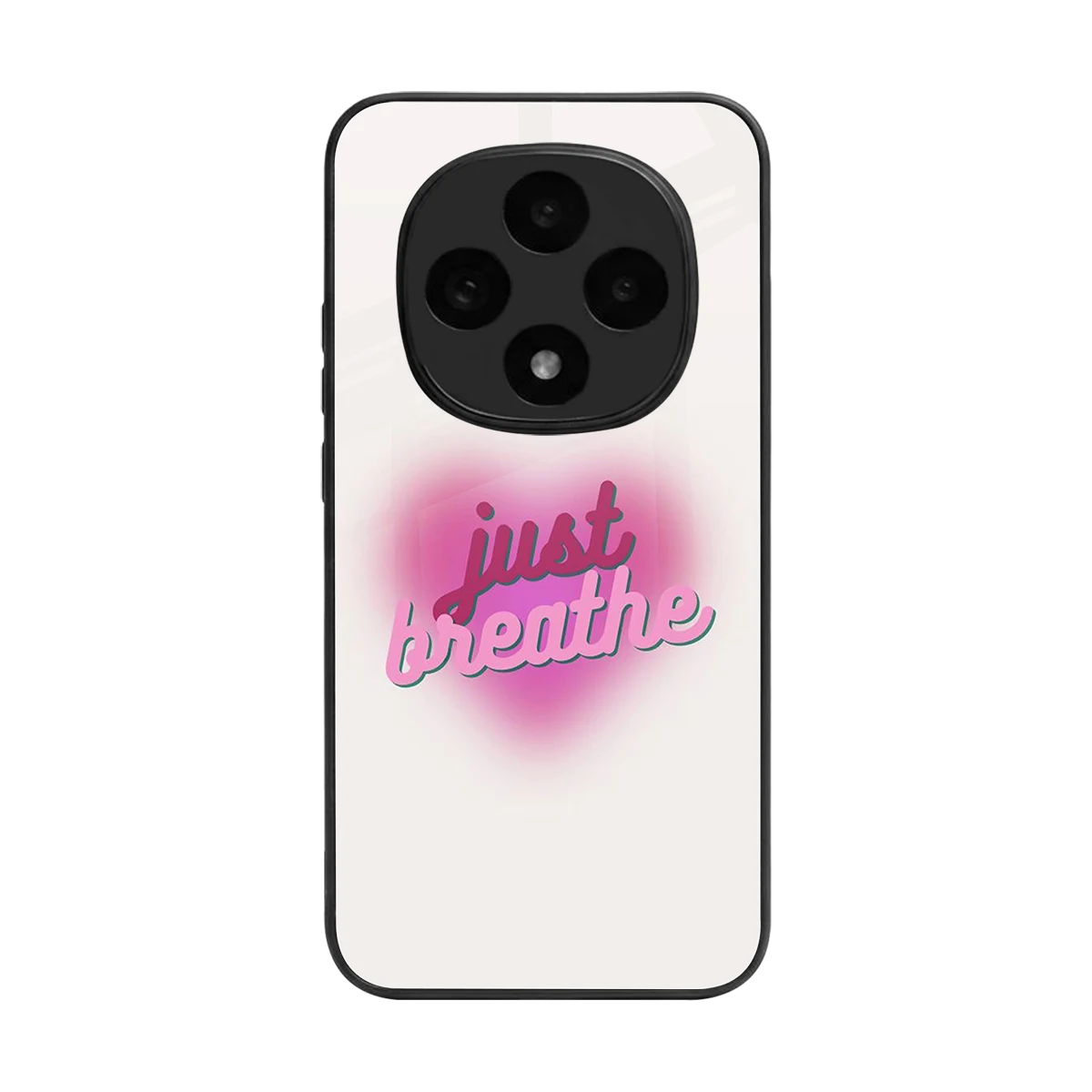 Just Breathe back phone cover | glass case for oppo f31 pro 5g