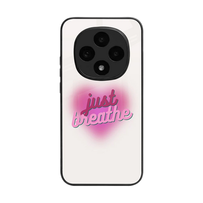 Just Breathe back phone cover | glass case for oppo f31 pro 5g