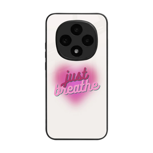Just Breathe back phone cover | glass case for oppo f31 pro 5g