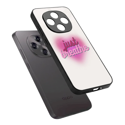 Just Breathe sleek oppo f31 pro 5g cover with tempered glass back and TPU edges